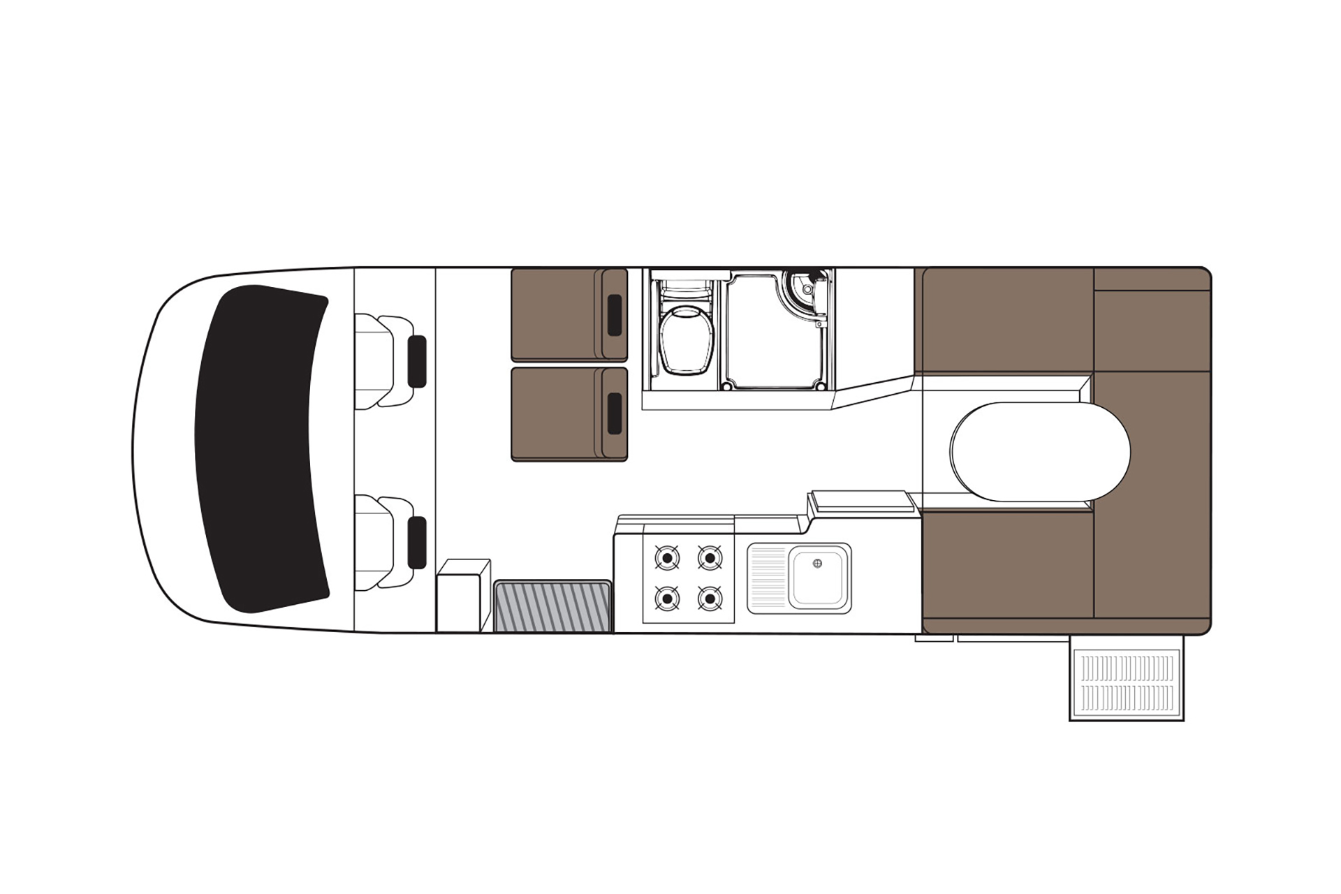 Carousel Popup Thumnails 6 - 2022 Windsor Cascade M670 Mercedes 4 Berth