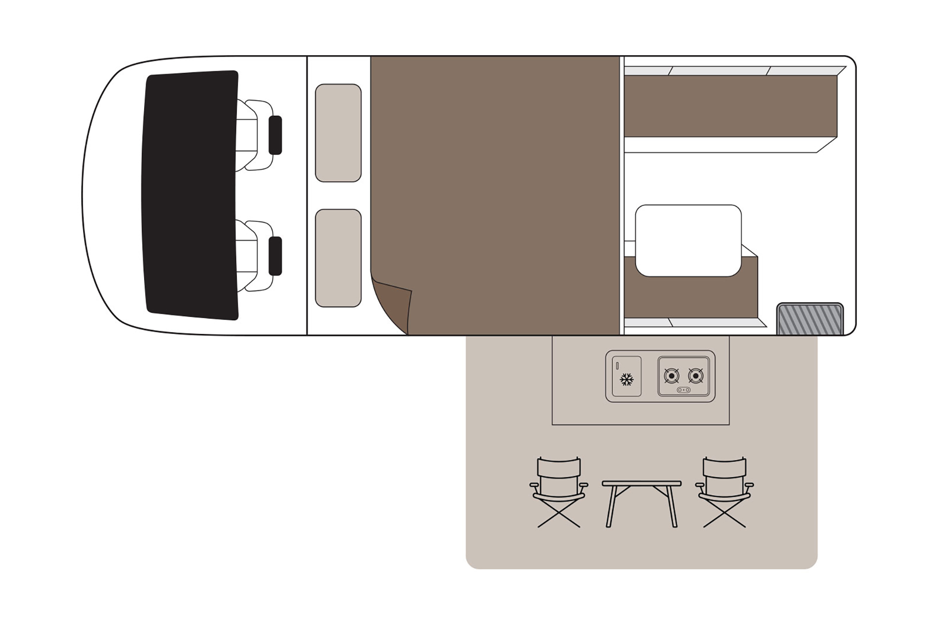 Carousel Popup Thumnails 4 - 2022 Talvor Adventure Camper Nissan 2 Berth