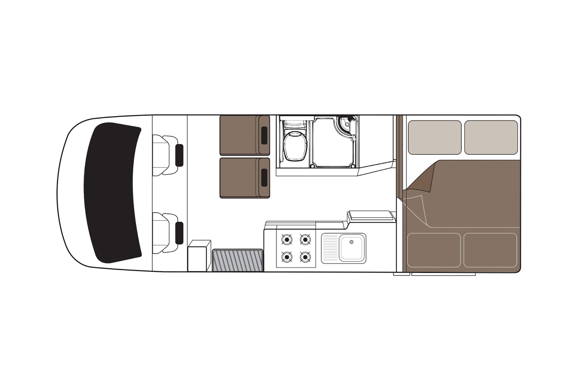 Carousel Popup Thumnails 7 - 2022 Windsor Cascade M670 Mercedes 4 Berth